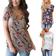 Casual Fashion Boho Floral Chiffon 2019 Summer Shirts Womens Tops And Blouses Female Tunic For Femme Plus Size 5XL Big Size 4XL