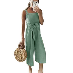 Womail bodysuit Women Summer Casual Shoulder-Strap Sashes Bow Lace-up Sweet Nine's Jumpsuit Playsuit fashion 2019 dropship M5