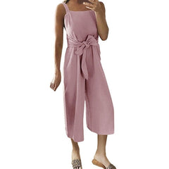 Womail bodysuit Women Summer Casual Shoulder-Strap Sashes Bow Lace-up Sweet Nine's Jumpsuit Playsuit fashion 2019 dropship M5