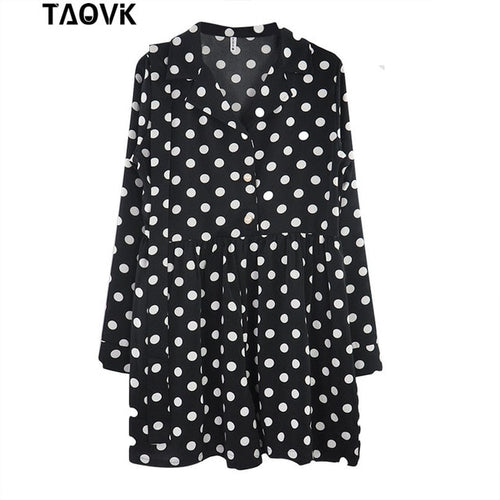 TAOVK Women Polka Dots Printed Jumpsuit Summer Fashion Playsuits Dot V Neck Single-breasted Overalls Elegant Short Jumpsuit