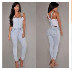 Fashion Women Denim Jumpsuit Ladies Spring Fashion Loose Jeans Rompers Female Casual Plus Size Overall Playsuit With Pocket 9591
