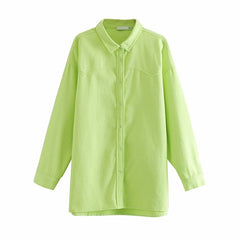 Vintage Stylish Loose Long Tops Women Shirts 2019 Fashion Lapel Collar Long Sleeve Streetwear Ladies Blouses Casual Blusas Mujer